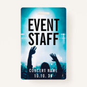 Gebeurtenispersoneel Foto Aangepaste naam concert Badge (Voorkant)