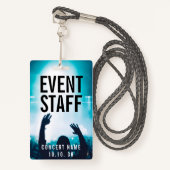 Gebeurtenispersoneel Foto Aangepaste naam concert Badge (Voorkant met draagriem)