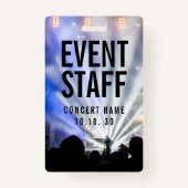 Gebeurtenispersoneel Foto Aangepaste naam Lichtcom Badge (Achterkant)