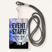 Gebeurtenispersoneel Foto Aangepaste naam Lichtcom Badge (Achterkant met draagriem)