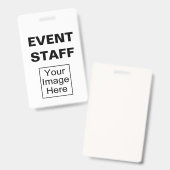 Gebeurtenispersoneel Foto-ID-badges Badge (Voor- en achterkant)