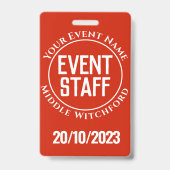 Gebeurtenispersoneelsbadge Badge (Back)