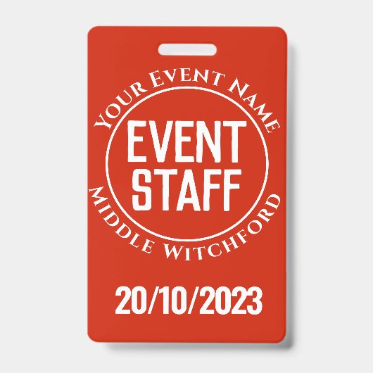 Gebeurtenispersoneelsbadge Badge (Front)