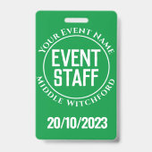 Gebeurtenispersoneelsbadge Badge (Back)