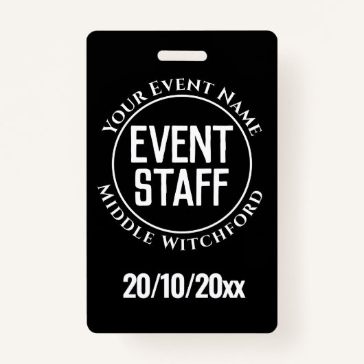 Gebeurtenispersoneelsbadge Badge (Achterkant)