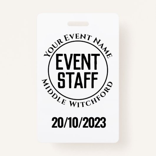 Gebeurtenispersoneelsbadge Badge (Achterkant)