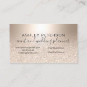 Gebeurtenisplanner chic gold glitter ombre metalli visitekaartje (Achterkant)