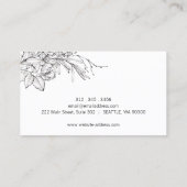 Gebeurtenisplanner Handtekening Floral  Visitekaartje (Achterkant)