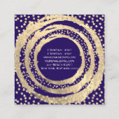 GebeurtenisPlanner Muziek Media Mode Blogger Navy Vierkante Visitekaartje (Achterkant)