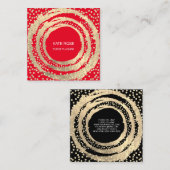 Gebeurtenisplanner Muziek Mode Blogger Rood Vierkante Visitekaartje (Voorkant / Achterkant)