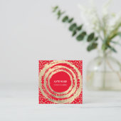 Gebeurtenisplanner Muziek Mode Blogger Rood Vierkante Visitekaartje (Staand voorkant)