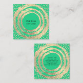 GebeurtenisPlanner Muziek Mode BloggerMint Gree Vierkante Visitekaartje (Voorkant / Achterkant)