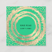 GebeurtenisPlanner Muziek Mode BloggerMint Gree Vierkante Visitekaartje (Voorkant)