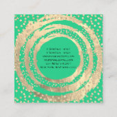 GebeurtenisPlanner Muziek Mode BloggerMint Gree Vierkante Visitekaartje (Achterkant)