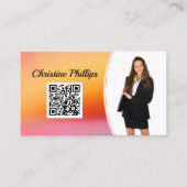 Gebeurtenisplanner Oranje Waterverf Aangepaste fot Visitekaartje (Voorkant)