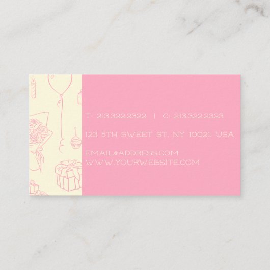 Gebeurtenisplanner Visitekaartje (Achterkant)