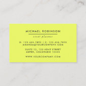 Gebeurtenisplanner voor ananassen van turquoise en visitekaartje (Achterkant)