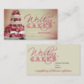 Gebeurtenisplanner voor bruiloft-koeken visitekaartje (Voorkant / Achterkant)