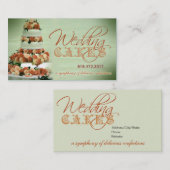 Gebeurtenisplanner voor bruiloft-koeken visitekaartje (Voorkant / Achterkant)