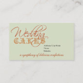 Gebeurtenisplanner voor bruiloft-koeken visitekaartje (Achterkant)