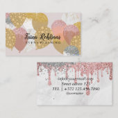 Gebeurtenisplanning Glitter Sparking Roos Business Visitekaartje (Voorkant / Achterkant)