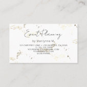 Gebeurtenisplanning Modern Glitter-ballonnen Visitekaartje (Achterkant)