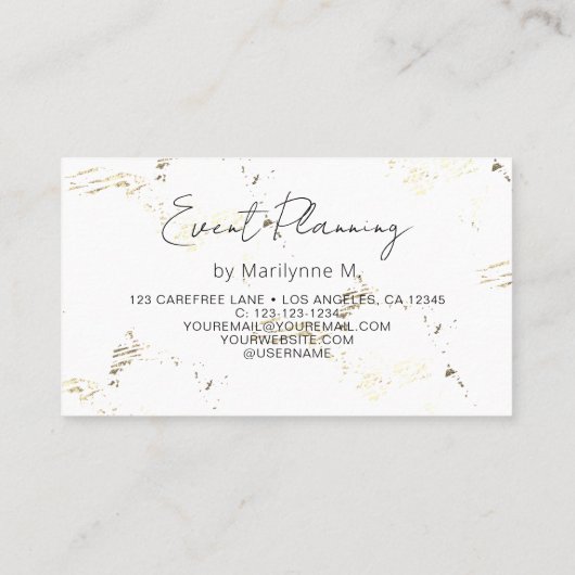 Gebeurtenisplanning Modern Glitter-ballonnen Visitekaartje (Achterkant)