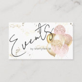 Gebeurtenisplanning Modern Glitter-ballonnen Visitekaartje (Voorkant)