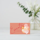 Gebeurtenisplanning Modern Glitter-ballonnen Visitekaartje (Staand voorkant)