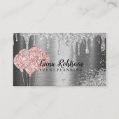 Gebeurtenisplanning van Glitter-ballonnen Visitekaartje (Voorkant)