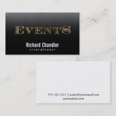 Gebeurtenissen | Goud/leisteen Visitekaartje (Voorkant / Achterkant)