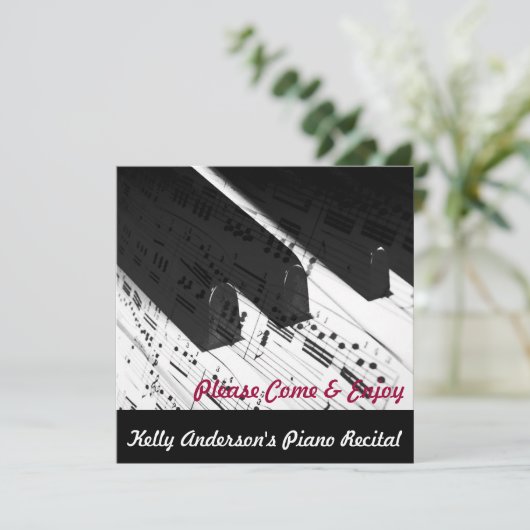 Gebeurtenissen in verband met piano kaart (Staand voorkant)