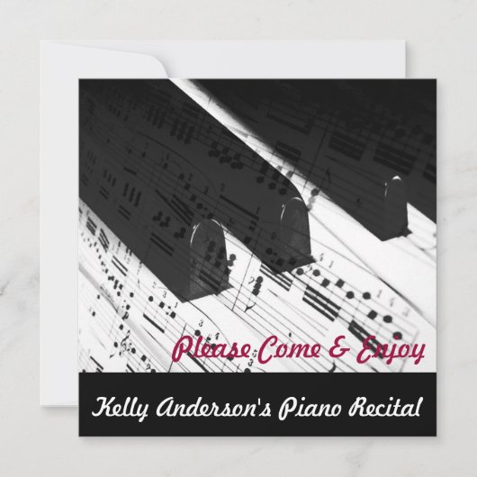 Gebeurtenissen in verband met piano kaart (Voorkant)