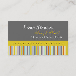 Gebeurtenissen Planner Retro Colored Stripes Patte Visitekaartje