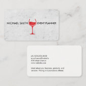 Gebeurtenissen / promoties / pictogram Glas Visitekaartje (Voorkant / Achterkant)