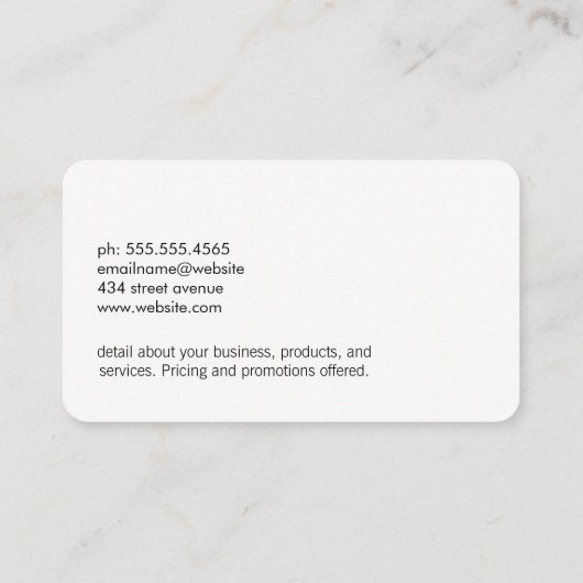 Gebeurtenissen / promoties / pictogram Glas Visitekaartje (Achterkant)