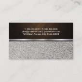 Gebeurtenissen / wit leder & hout / zilvertrim visitekaartje (Achterkant)