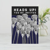 Gebeurtenisuitnodigingen van het Lacrosse-team Kaart (Staand voorkant)