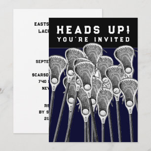 Gebeurtenisuitnodigingen van het Lacrosse-team Kaart