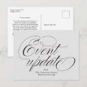 Gebeurtenisupdate grijs briefkaart (Voorkant / Achterkant)