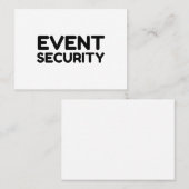 GEBEURTENISVEILIGHEID VISITEKAARTJE (Voorkant / Achterkant)