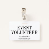 "GEBEURTENISVRIJWILLIGER"-badge Badge (Achterkant met clip)