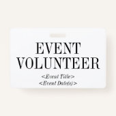 "GEBEURTENISVRIJWILLIGER"-badge Badge (Achterkant)