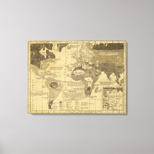 Gebewoonde wereld canvas afdruk (Voorkant)