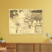 Gebewoonde wereld canvas afdruk (Insitu (Woonkamer))