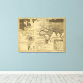 Gebewoonde wereld canvas afdruk (Insitu (Houten vloer))