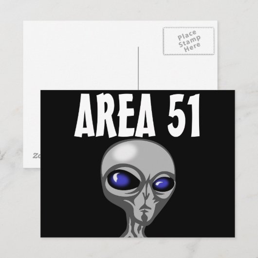 Gebied 51, Alien-Briefkaarten Briefkaart (Voorkant / Achterkant)