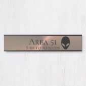 Gebied 51 Alien Deurbordje (Voorkant)