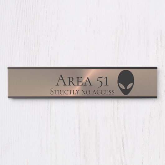 Gebied 51 Alien Deurbordje (Voorkant)