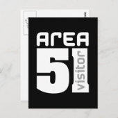 Gebied 51 Alien Visitor Briefkaart (Voorkant / Achterkant)